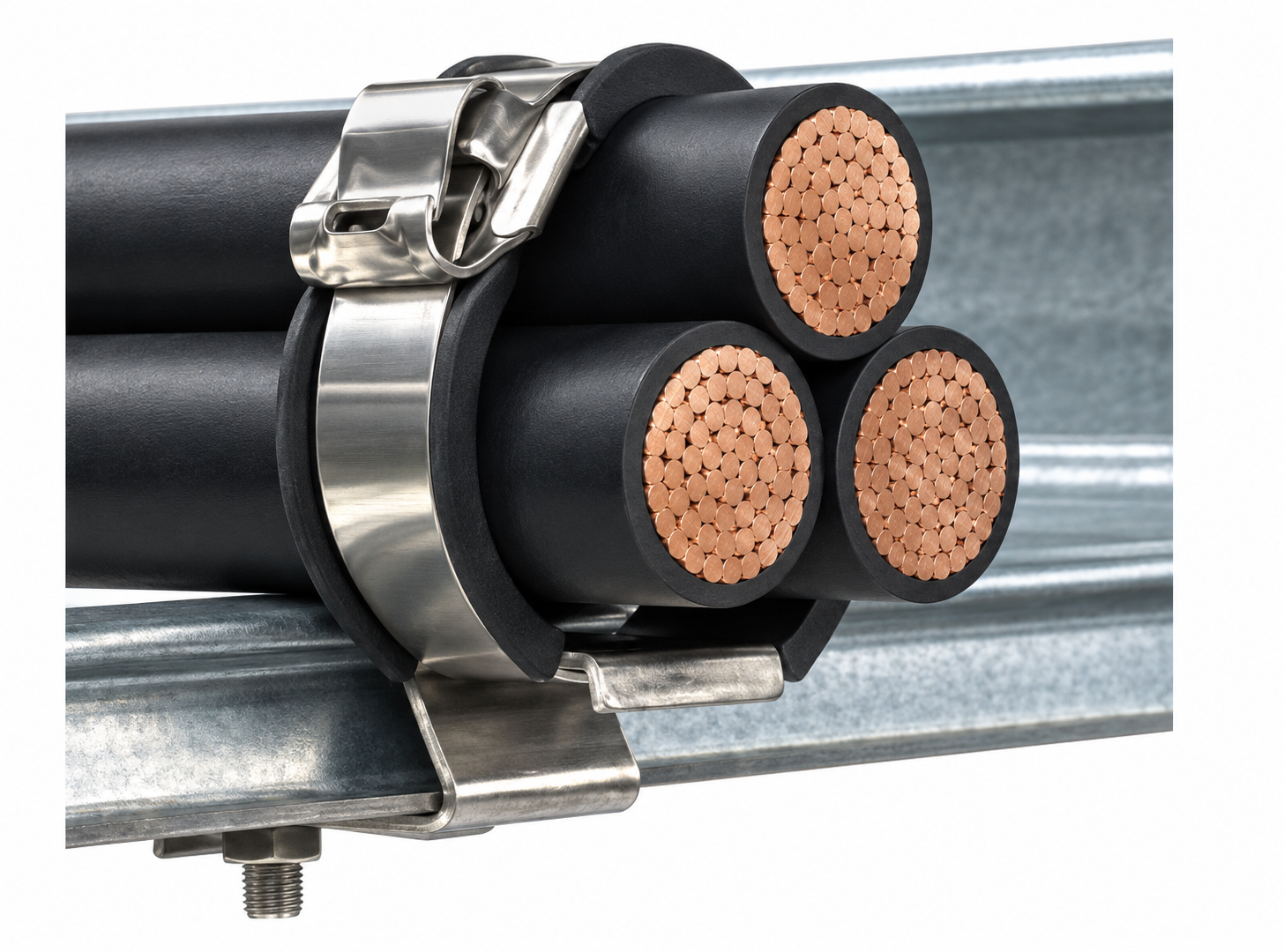 Buckle strap cable cleats