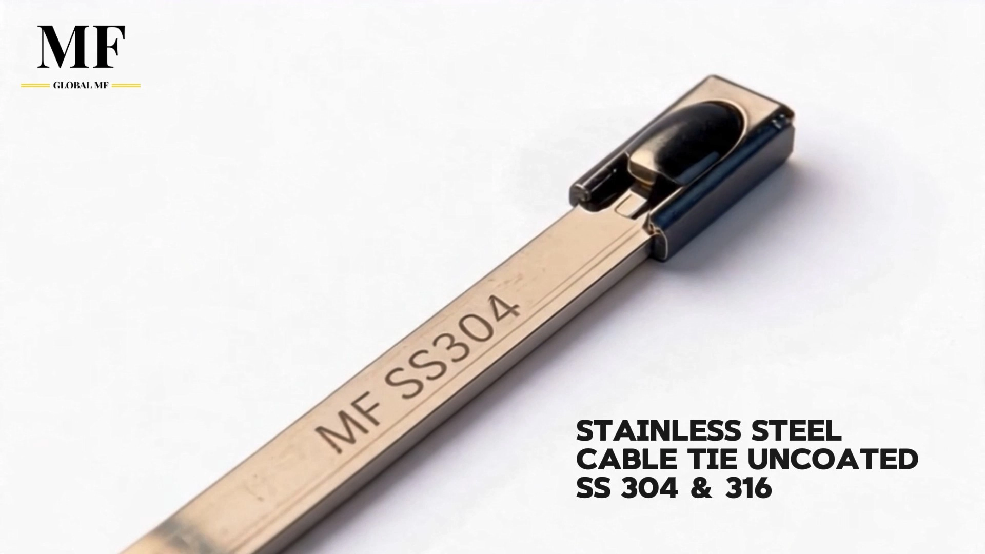 Uncoated stainless steel cable ties